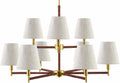 Beige Modern Chandelier with linen details for dining or living rooms