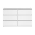 NNEED 6 Chest of Drawers Lowboy Dresser Table Bedroom White