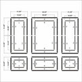 Pre-Cut Wall Molding Kit for Dining Room - 3 Upper & 3 Bottom Nested Frames | Easy Installation