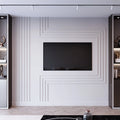 TV Unit Design Wall Molding - Ready to Assemble Wall Molding Kit | Pre-Cut & Primed