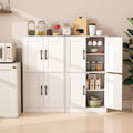 Bathroom Cabinet 43.5 inch Storage Cabinet with Doors and Adjustable Shelves-Black