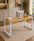 63" White Modern Computer Desk & Ergonomic High Back Office Chair Set