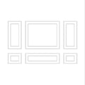 Nursery Wall Molding Kit - Ready to Assemble | 3 Upper & 3 Bottom Nested Frames | Pre-Cut & Primed
