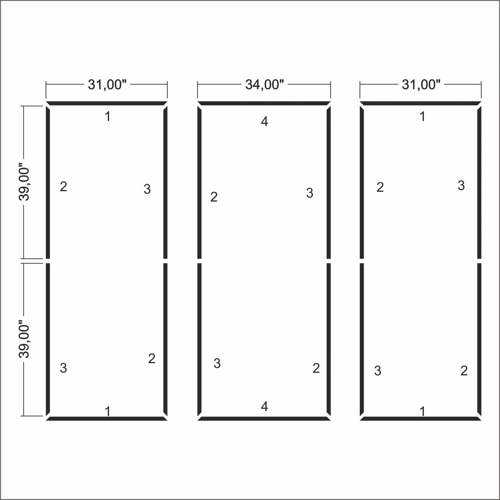 Ready to Assemble Wall Molding Package - 3 Vertical Frames | Easy Installation