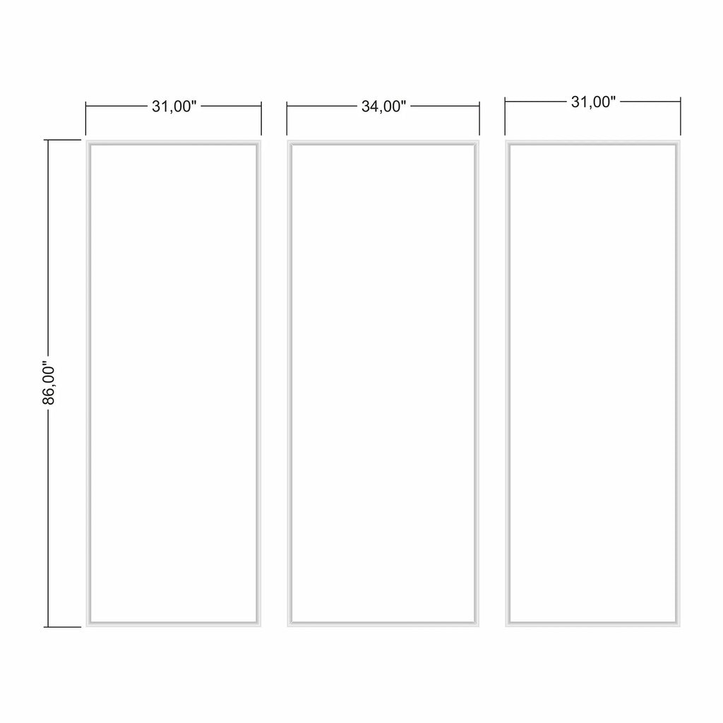 Ready to Assemble Wall Molding Package - 3 Vertical Frames | Easy Installation