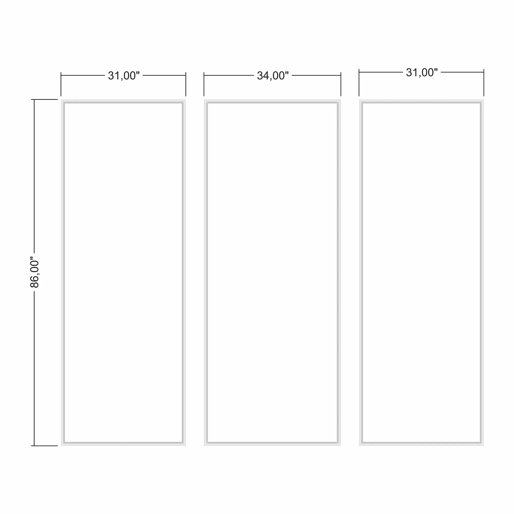 Ready to Assemble Wall Molding Package - 3 Vertical Frames | Easy Installation