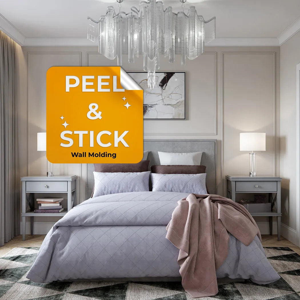Peel and Stick Wall Trim Kit - 3 Frames | Factory Primed for Easy Installation