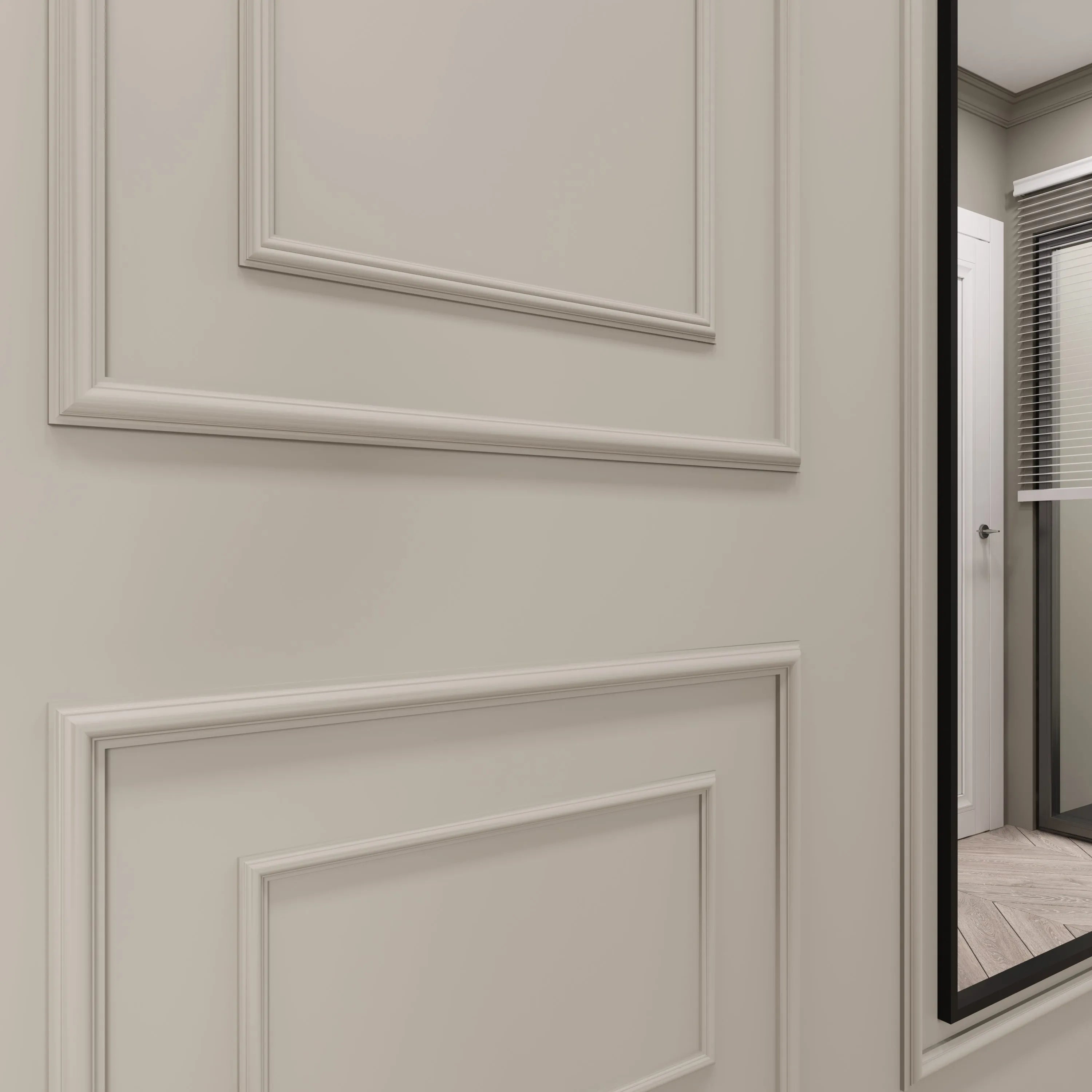 Ready to Assemble Wall Molding Package - 2 Upper, 1 Center & 2 Bottom Frames | Easy Installation