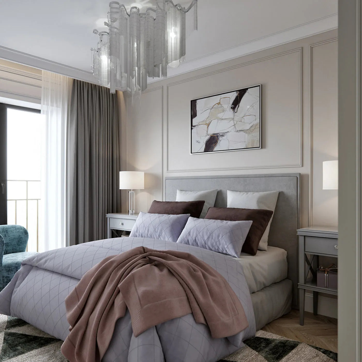 Wall Trim Kit for Bedroom & Headboard Design - 3 Frames | Factory Primed for Easy Installation