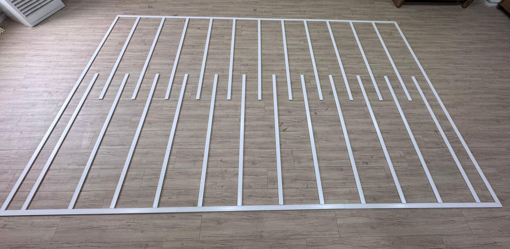Pre-Cut Flat Wall Molding Kit for Living Areas | Factory Primed & Ready to Paint