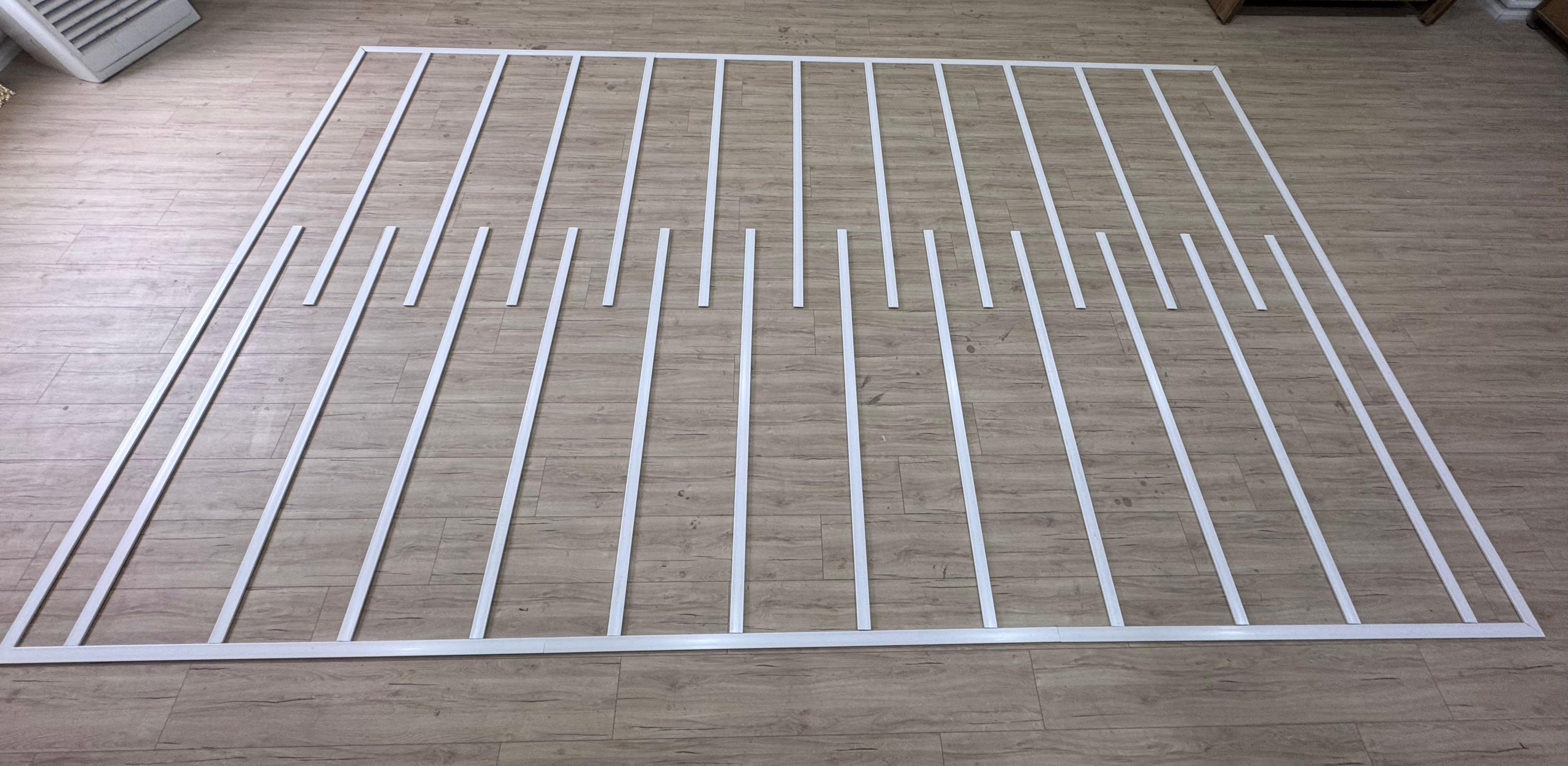 Pre-Cut Flat Wall Molding Kit for Living Areas | Factory Primed & Ready to Paint