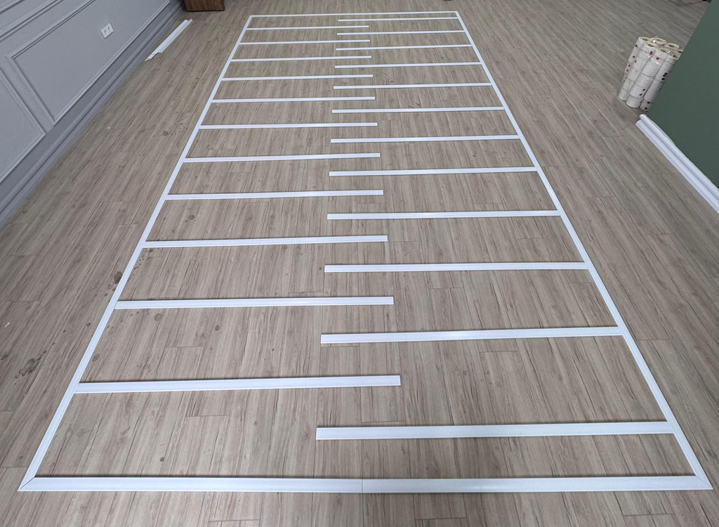 Pre-Cut Flat Wall Molding Kit for Living Areas | Factory Primed & Ready to Paint