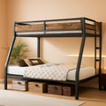 Twin Over Full Bunk Bed With Industrial Guardrail System