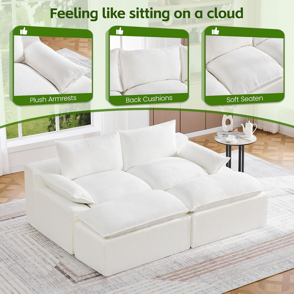 79 Inches Boneless Modular Sectional Sofa Storage Pro