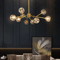 Gold Crystal Sputnik Chandelier Dining Room Fixture