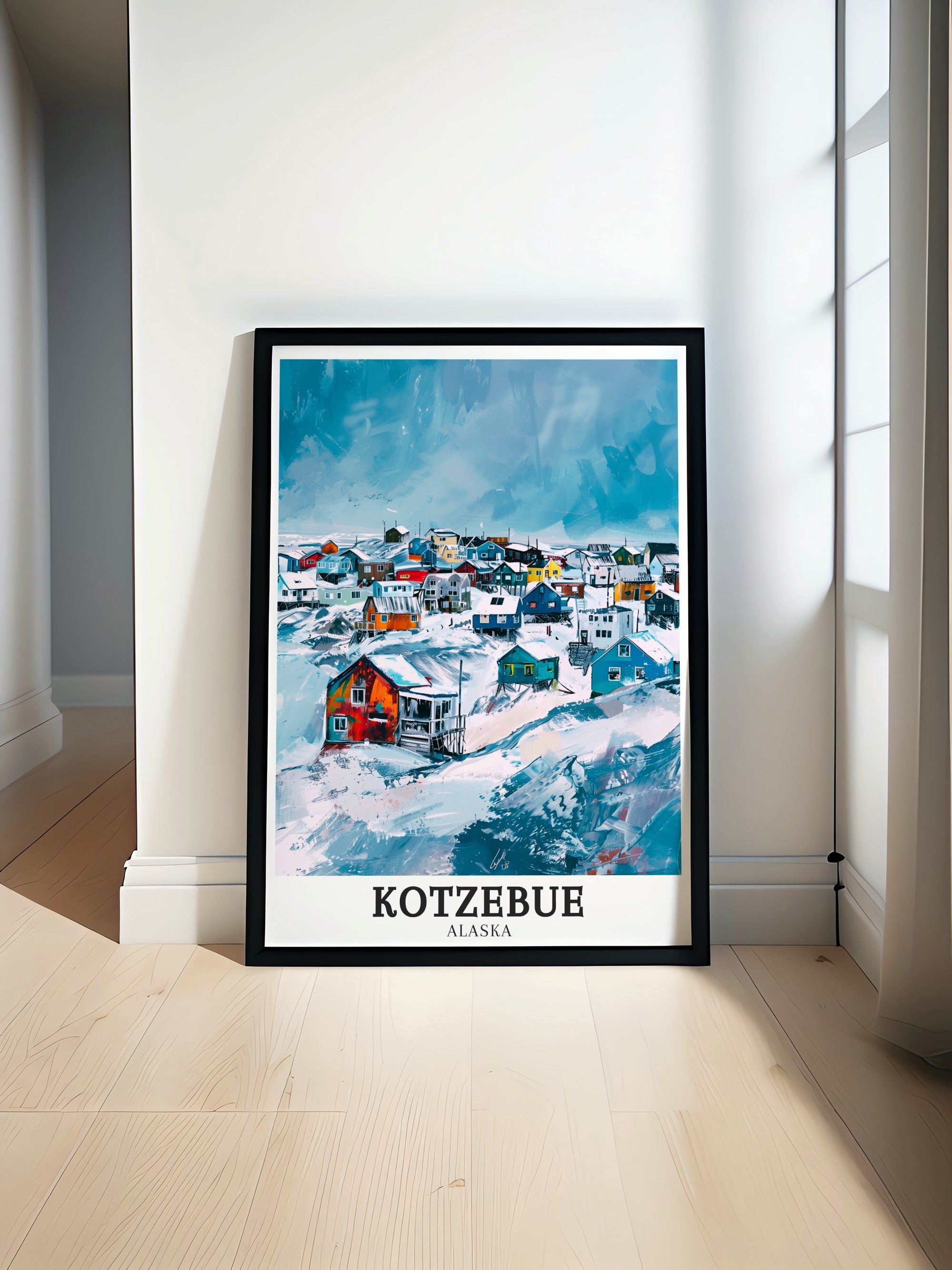 Kotzebue Travel Print - QikiqtaÄ¡ruk Wall Decor - Baldwin Peninsula Home Decor - Baldwin Peninsula Wall Print