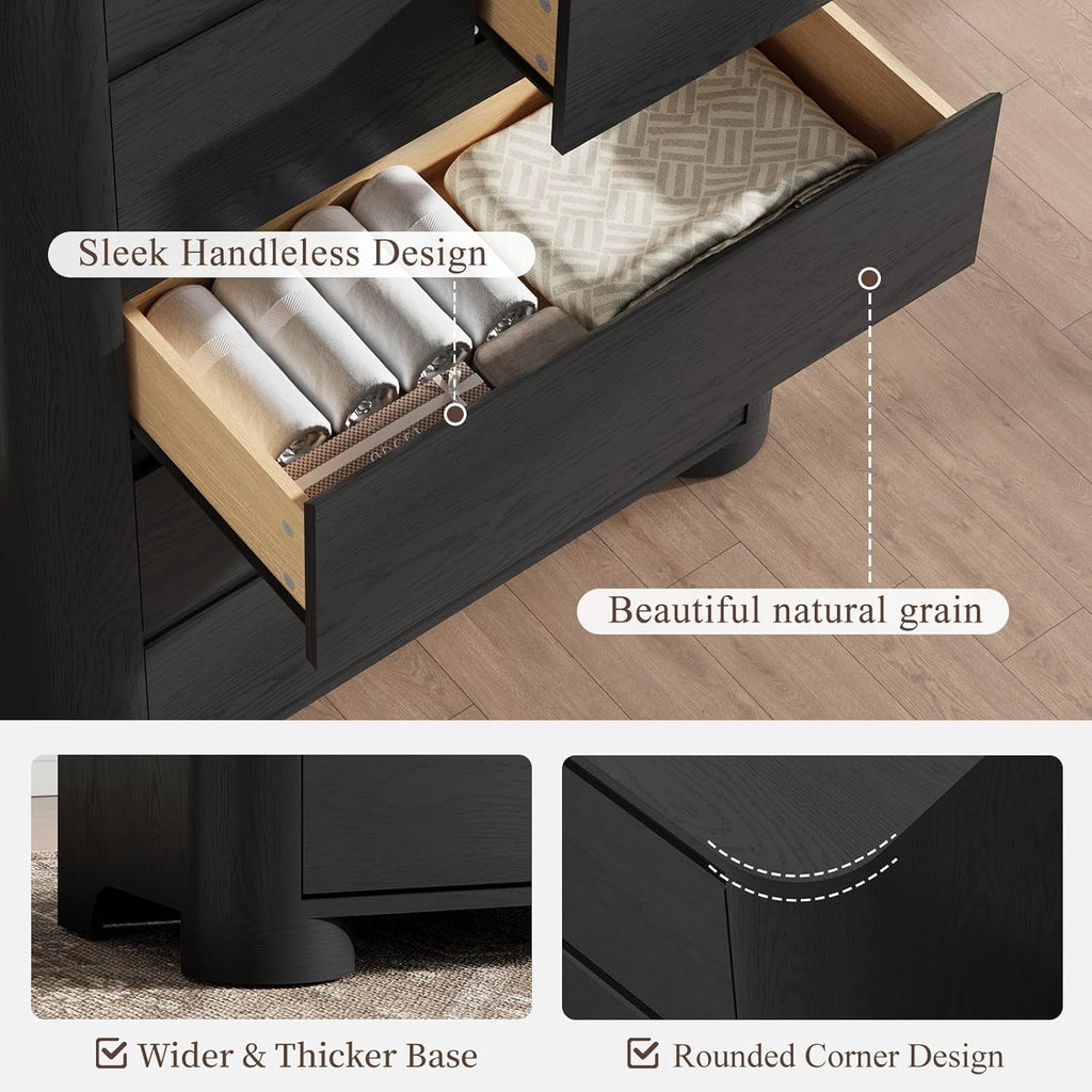Black Forty Eight Multifunctional Dresser With Ample Storage