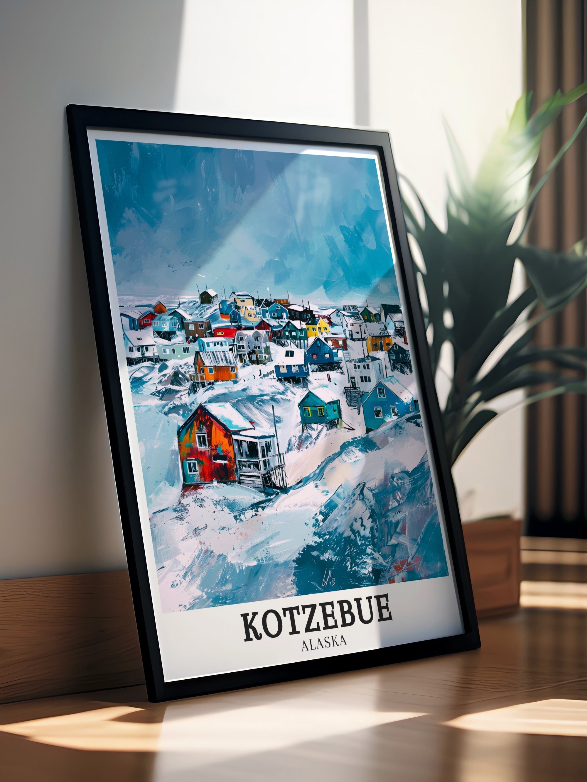 Kotzebue Travel Print - QikiqtaÄ¡ruk Wall Decor - Baldwin Peninsula Home Decor - Baldwin Peninsula Wall Print