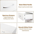 White 4 Drawer Dresser Contemporary Bedroom Storage