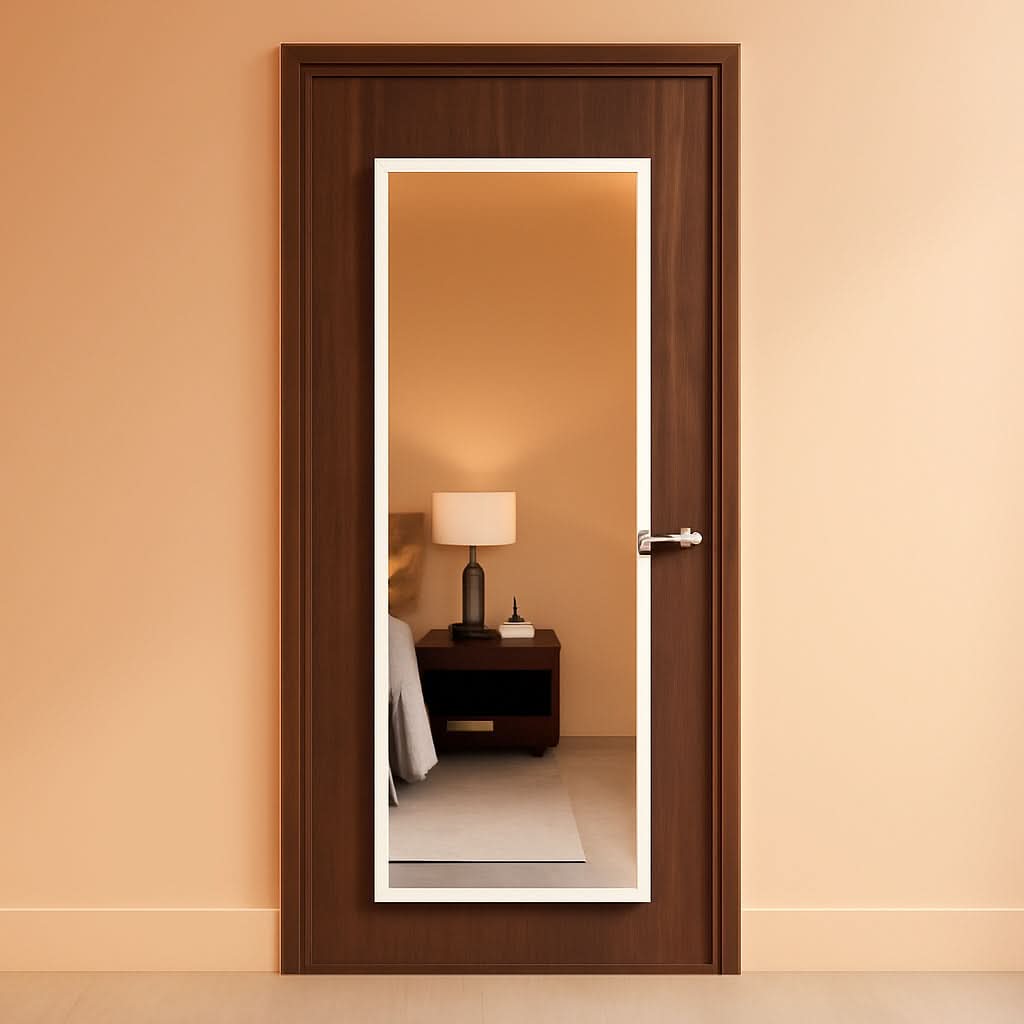 48x16 Inch Over Door Full Length Wall Mounted Mirror White