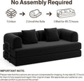 78.8 Inch Convertible Sofa Bed Removable Armrests