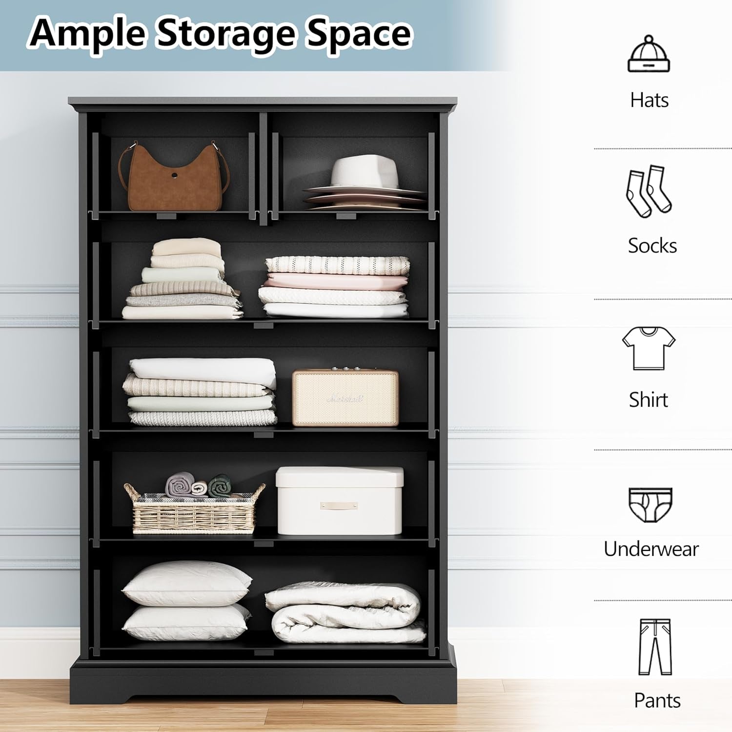 Black 6 Drawer Dresser Contemporary Rustic Hardware