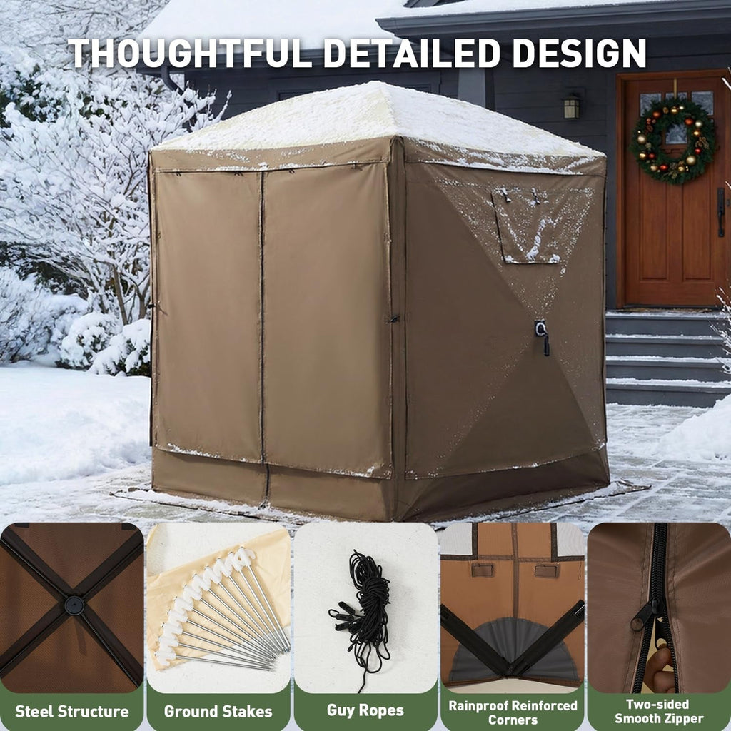 All Weather Proof 12x12 Pop Up Canopy UV Blocking Mesh