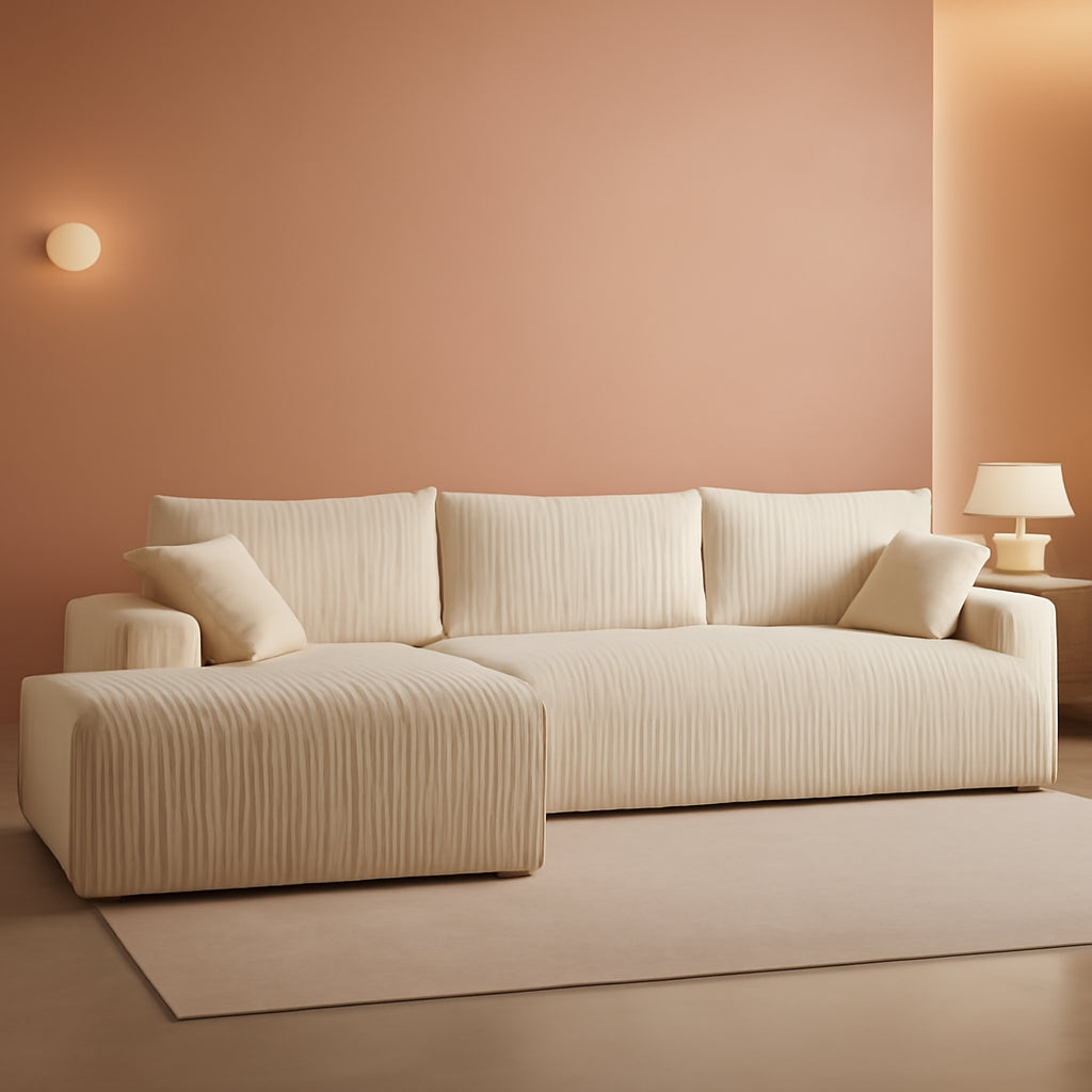 Modular L Shape Sofa 96Inch Oversized Chaise Memory Foam
