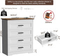 White Dresser With USB Charging Station Elegant Finish