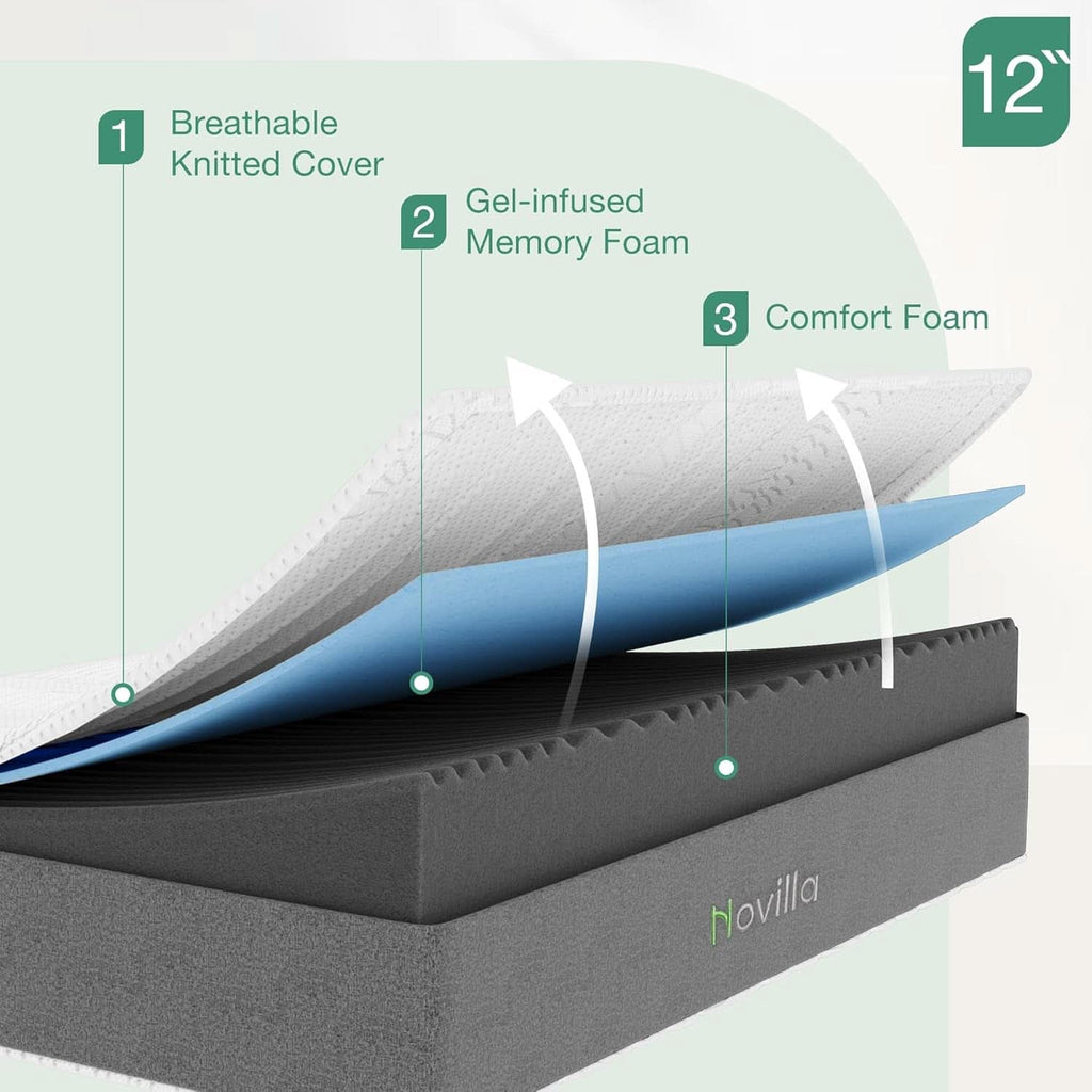 12 Inch Queen Size Mattress With Cooling Gel Foam