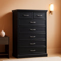 Black 6 Drawer Dresser Contemporary Rustic Hardware