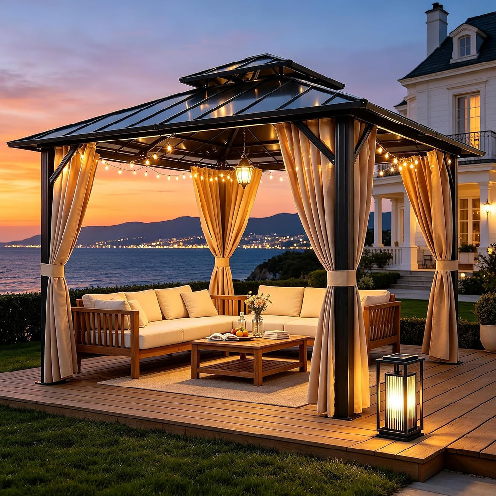10x10 Feet Hardtop Gazebo Premium Quality Outdoor Patio