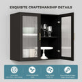 24 Inch Wide Black Wall Cabinet Durable Acry lic Doors