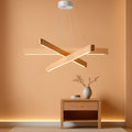 Hand crafted Premium Solid Ash Wood Three Light Pendant