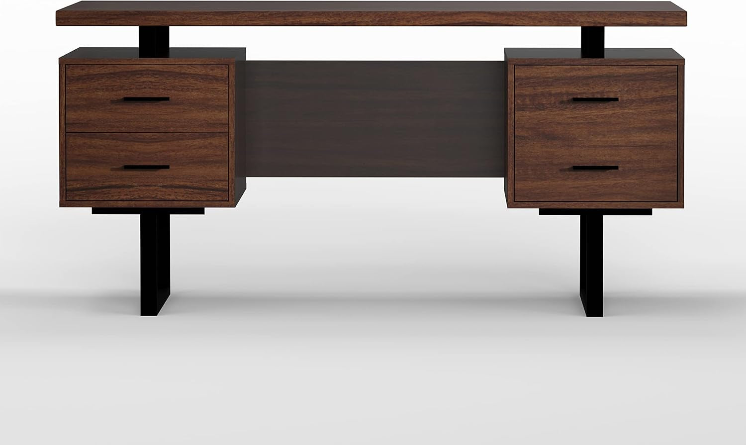 60Inch Walnut Premium Office Computer Desk Industrial