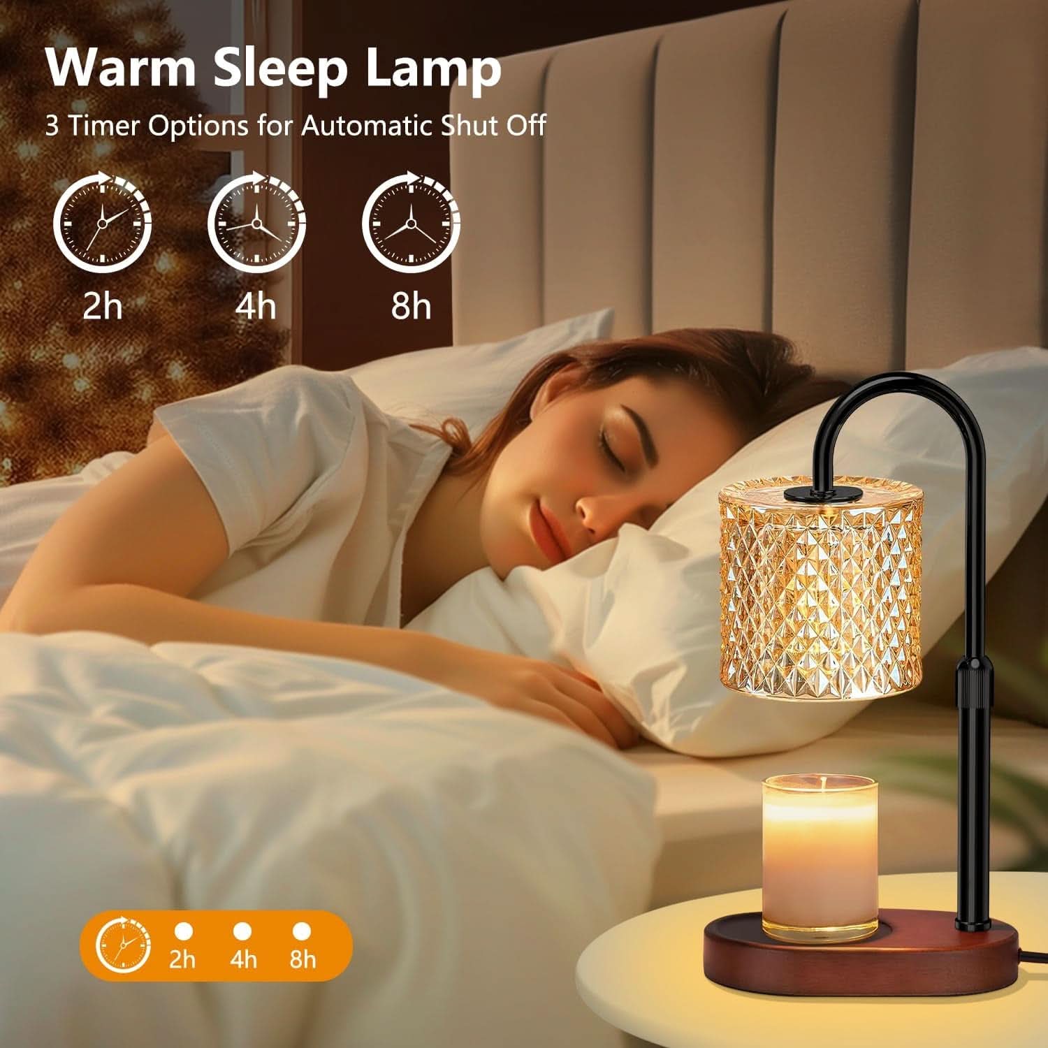 Electric Candle Warmer With Adjustable Height Timer