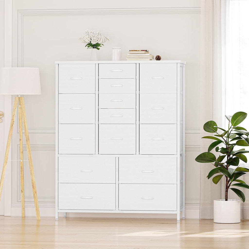 Premium White Dresser With 15 Extra Large Storage Drawers