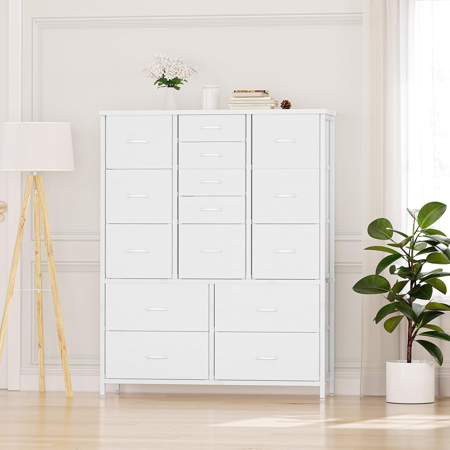 Premium White Dresser With 15 Extra Large Storage Drawers