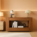 Walnut 55 Inch TV Entertainment Center Stand With Drawers