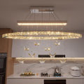 32 Inch Crystal Butterfly Chandelier Adjustable Light