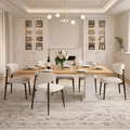 78.7Inch Modern Dining Table Set Upholstered Chairs