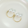 Set of 100 Pearl Napkin Rings – Double Pearl Design 1.6 x 1.2 in Bulk Elegant Table Decor for Events