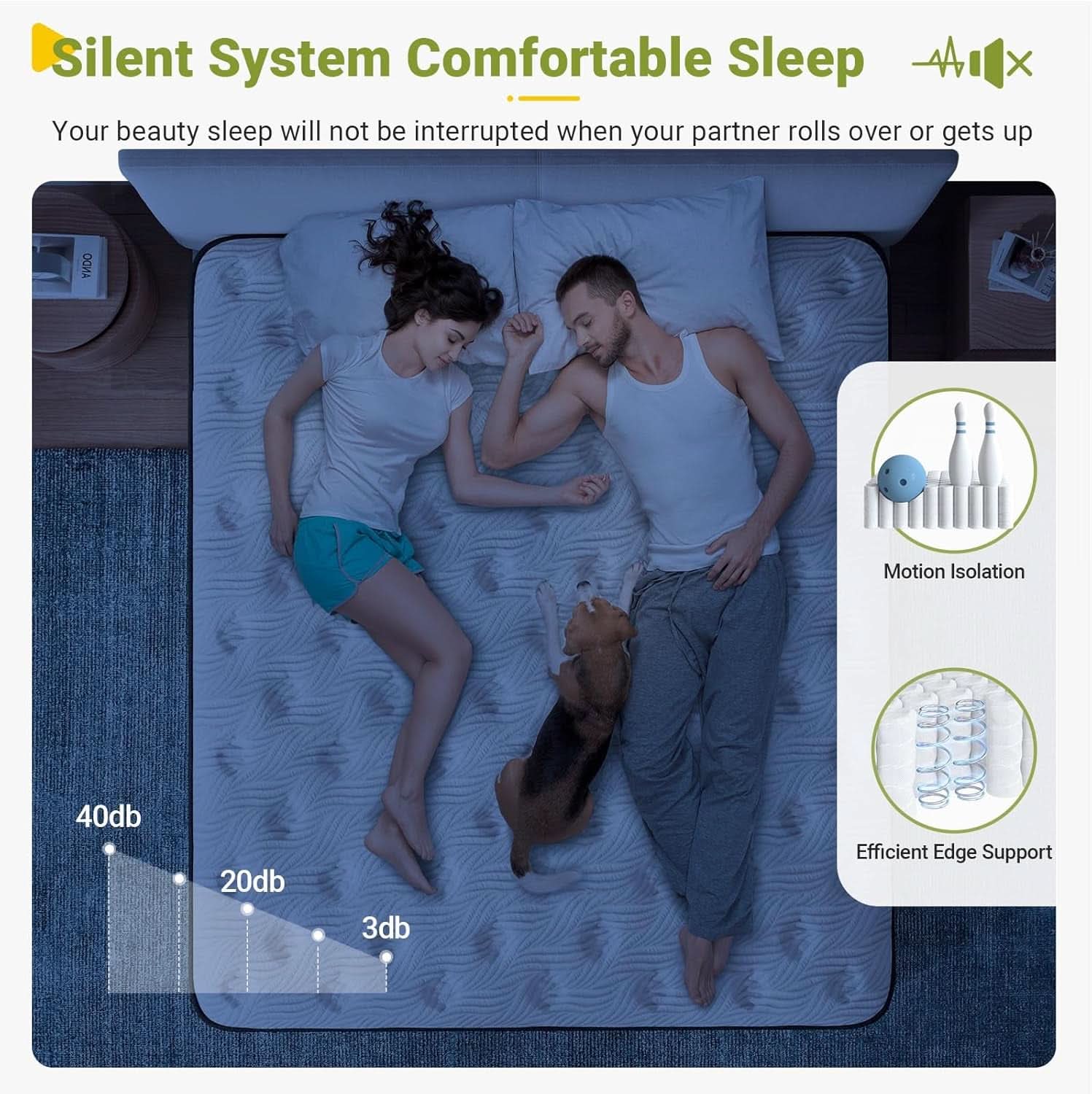 10 Inch Queen Hybrid Mattress with Cooling Gel Foam