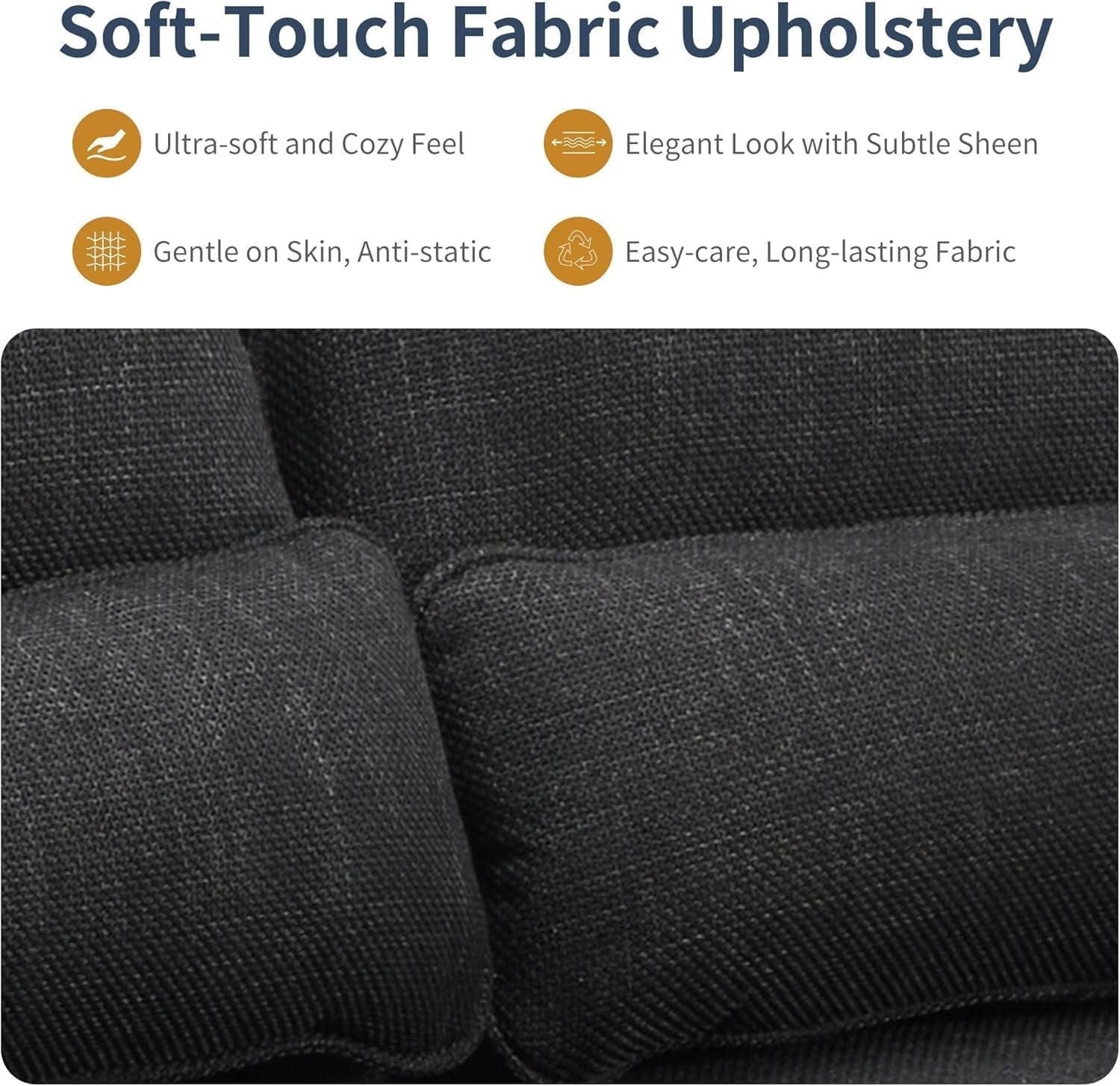 Black L Shaped Sleeper Sofa With Integrated Storage