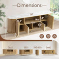 63 Inch Fluted TV Entertainment Console With Integrated Storage