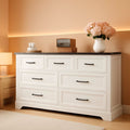 Farmhouse Dresser 52 Inch Wide White Storage Organizer Chest