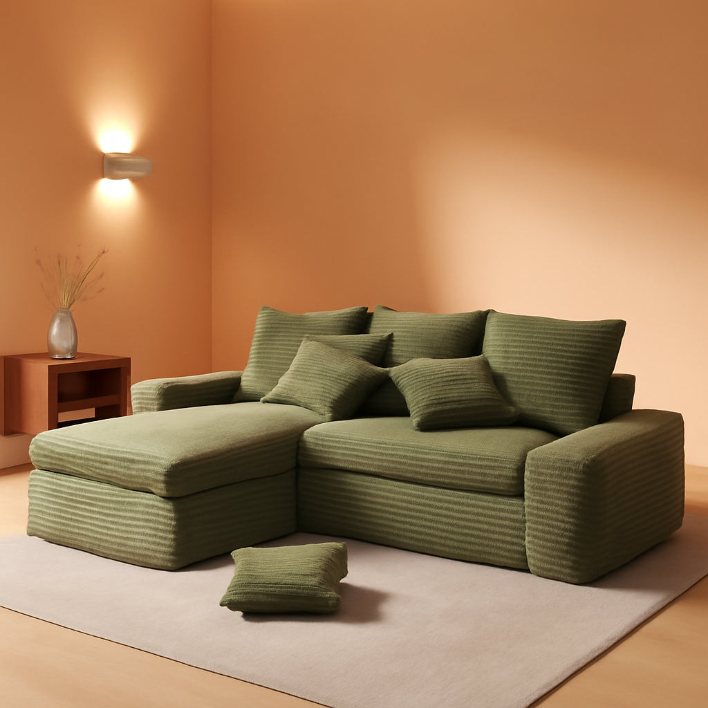 Celestial Cloudlike Modular Sectional Sofa 99 Inch Emerald