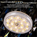 24in Crystal Chandelier Flush Mount Remote Control