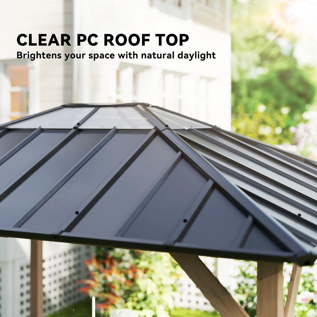 10x12 Hardtop Gazebo With Weather Resistant Roof UPF50