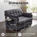 55Inch Convertible Sleeper Sofa With USBPort Corduroy